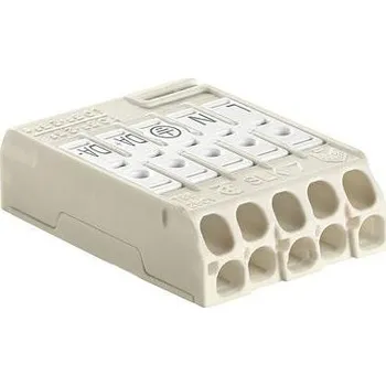 Stavebniny Eleman 1001642 Svorkovnice SLK 7/5 OF TAPE (L-N-E-DA+-DA-) pro svítidla, bezšroubová, PC, bílá /88168392