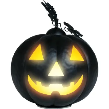 Guirca Kovová černá svítící dýně 16 cm