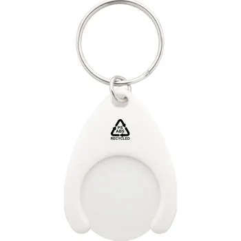 Reklamní Neppy RABS přívěšek na klíče se žetonem do vozíku, bílá