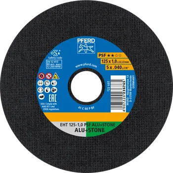 Řezný kotouč Pferd 61819010 | Řezný kotouč 125 x 1,0 x 22,23 mm, PSF ALU+STONE, rovný