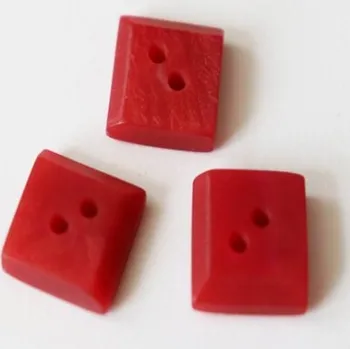 Knoflík Knoflík červený 7083/24 - Červená, 13 mm