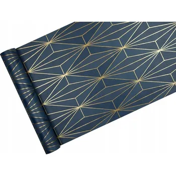 Tapeta Tapety GEOMETRICKÉ zlatá MŘÍŽKA glamour efekt