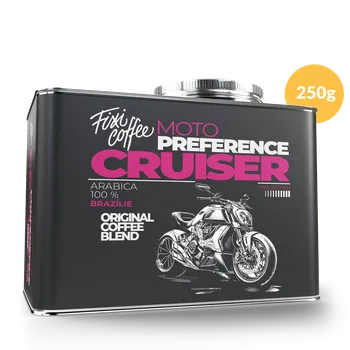 Káva Fixi Coffee Motokafe – Cruiser – dárkové balení kávy jemně mletá / stylový plechový kanystr / 250 g