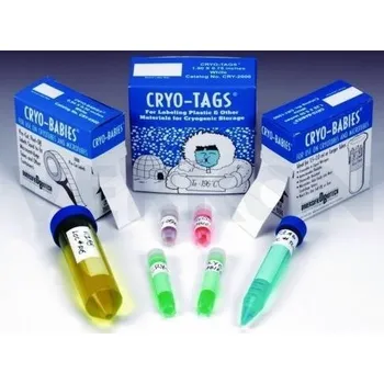 Štítky popisovací Cryo, samolepicí, Typ: Cryo-Tags, Barva: Bílá, Rozměry štítku [mm]: 38 x 19, Množství štítků [ks]: 1000