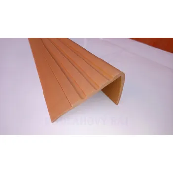 ukončovací lišta FATRA Schodová hrana H1870, středně hnědá barva 560, 6cm, 2,5m (schodové hrany, hrana na schody, schodová hrana, schodova hrana Fatra,)