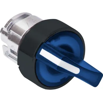 Stykač Schneider Electric ZB5AK1363 Ovládací hlavice otočná prosvětlená, 3 pev. polohy - modrá