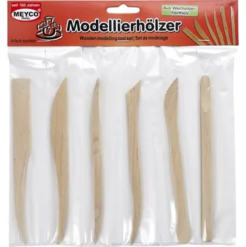 Modelovací hmota Dřevěná modelovací sada nářadí 6 ks