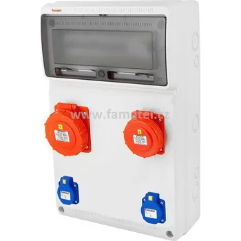 Rozvaděč Famatel v8157 - ZSF20100010.1 /3952 Zás.skříň IP54 jištěná s chrániči 40/4/003 a 63/4/01