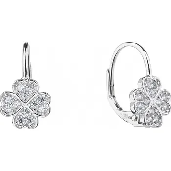 Souprava šperků Bealio BEALIO Stříbrné náušnice ČTYŘLÍSTEK zářivý 03-12350-2577