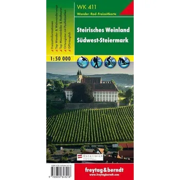 WK 411 Steirisches Weinland 1:50 000 / turistická mapa