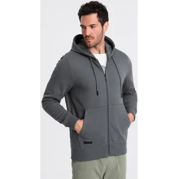 Pánské oblečení Pánská rozepínací bavlněná mikina BASIC grafitová