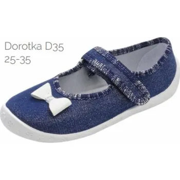 RAWEKS Dětské baleríny Dorotka D35 modré modrá 34