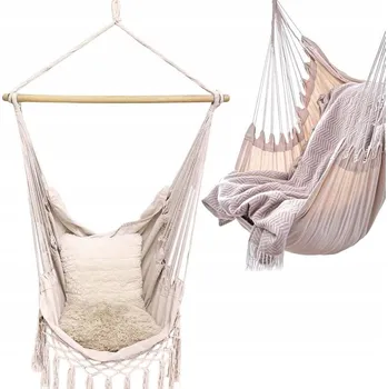 Zahradní houpačka Houpací křeslo Ambiance hnědé 120 kg 90 x 90