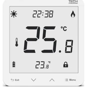 Termostat Tech-controllers EU-297 v3 Drátový dvoupolohový pokojový termostat, podomítková montáž (bílý) WG.11.0155