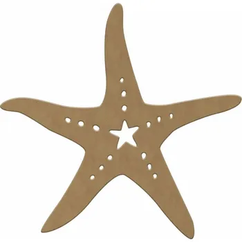 Výtvarná sada Dřevěný výřez k dekoraci Gomille, 25x23 cm - Hvězdice, velká