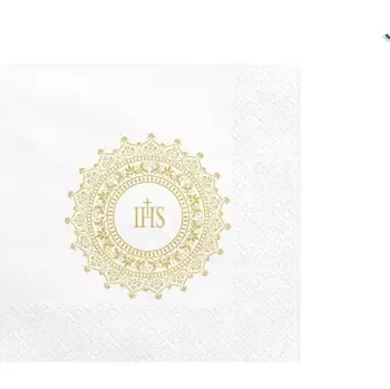 Ubrousky IHS zlaté, 20ks