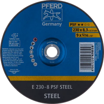 Brusný kotouč Pferd 62023834 | Brusný kotouč 230 x 8,3 x 22,23 mm, PSF STEEL