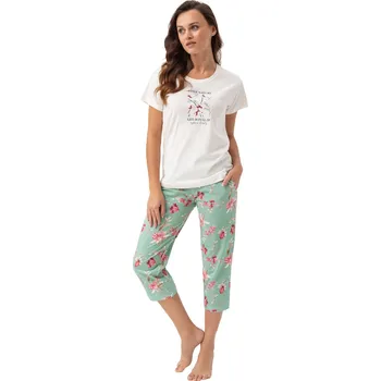 Pánské pyžamo Pyžamo Luna 641 cr/r M-2XL L24 dámské Růžová L