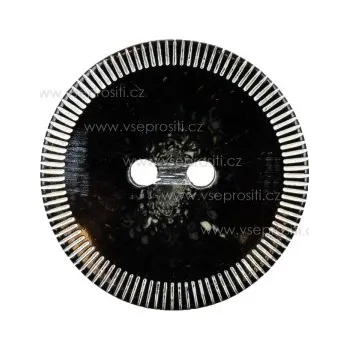 Knoflík Knoflík kabát ČERNÝ/BÍLÝ OKRAJ 292648/48 - Černobílá, 3 cm