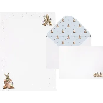 Výtvarná sada Dopisní sada Wrendale Designs - Králík v květináči