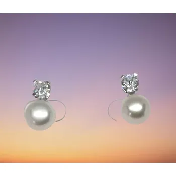 Náušnice Naušnice z říčních perel bílých, puzety