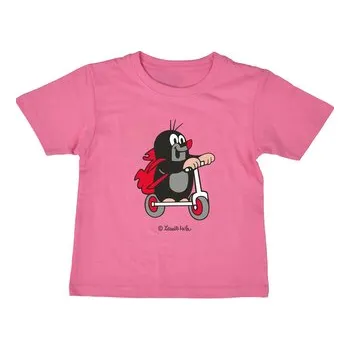 plyšák Triko Krtek, 106-116, koloběžka, bavlna, krátký rukáv, růžové