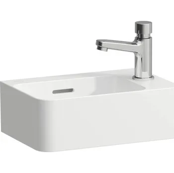 Umyvadlo Val - umývátko 34x22, otvor pro baterii vpravo, bílá mat H8152807571061