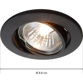 Lampička Deko-Light Výklopné podhledové svítidlo NV 68er, černá mat 1 x 50 W