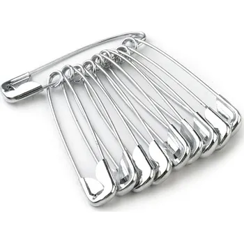 Spínací špendlíky délka 37 mm 10 kusů - nikl