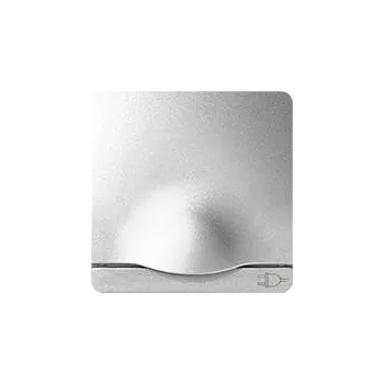 Elektrická zásuvka Simon 82090-93 Kryt s klapkou pro jednotne zásuvky s uzemněním Schuko hliník