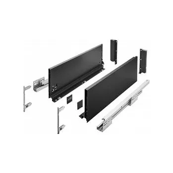 GTV zásuvka AXIS PRO, H=168 mm, L=250 mm, tlumené dovírání, Plný výsuv, Černá (C)