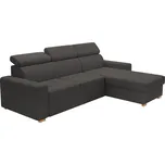 Eka Rohová sedačka MONSUM, 245 cm Roh pohovky: Pravý roh, Barva látky: MONOLITH 92 (Tmavá šedá)
