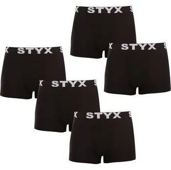 5PACK pánské boxerky Styx sportovní guma černé (5G960) S Možnost vrácení zboží ZDARMA do 120 dnů!