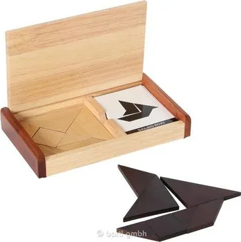Hlavolam Tangram sada světlý a tmavý