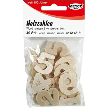 Výtvárné potřeby Meyco Číslice z překližky 40ks