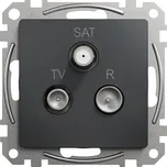 Schneider Electric SDD114484 Sedna D/E - TV-R-SAT zásuvka průběžná 7dB, Antracit