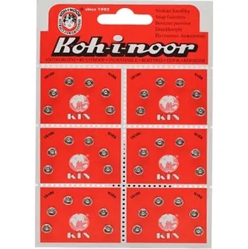 Knoflík stiskací KIN vel.2/0(6mm) nikl (6ks) 86056 - Nikl, 86056