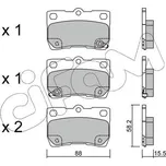 Sada brzdových destiček, kotoučová brzda CIFAM 822-761-0