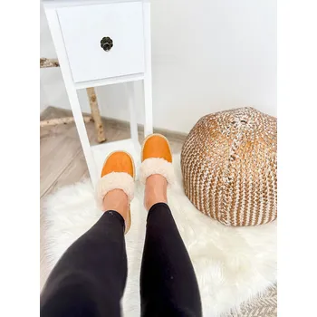 Dámské pantofle Vyteplené dámské papuče model 108 camel , VELIKOST 36
