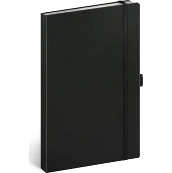 Blok Notes Černý, linkovaný, 13 × 21 cm