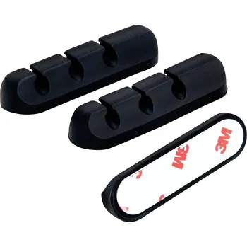 Stahovací páska TRU COMPONENTS T24CA080 držák kabelu samolepicí TC-12888592 Průměr kabelového svazku (rozsah) 6 mm (max) černá 3 ks