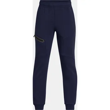 Chlapecké kalhoty Under Armour Chlapecké tepláky UA B Unstoppable Flc 1386689-410 Modrá YSM