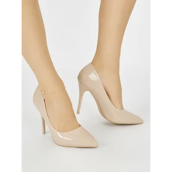 Dámské lodičky Praktické hnědé lodičky dámské na jehlovém podpatku 40