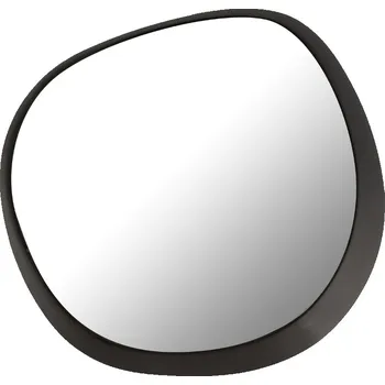 Zrcadlo Černé kovové závěsné zrcadlo J-line Nilla 82 x 86,5 cm