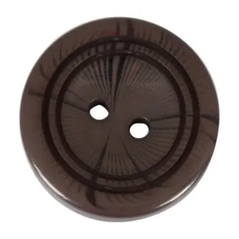 Knoflík Knoflík dámský DILL 1322/48 velký HNĚDOFIAL PLASTOVÝ - Hnědá, 30 mm