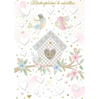 Přání k svatbě CTS54, s reliéfem