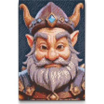 Diamantové malování Diamantové malování - Kouzelný trpaslík Velikost: 20x30cm, Rámování: Pouze srolované plátno, Diamanty: Kulaté