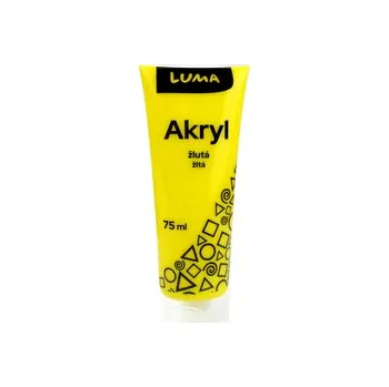 Vodová barva Barvy akrylové 75ml, žlutá, LUMA