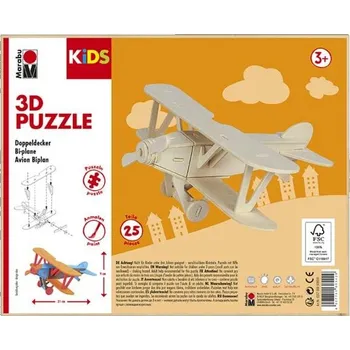 3D puzzle Marabu KiDS 3D Puzzle - Bi-plane