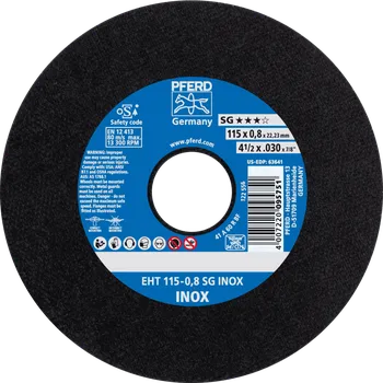 Řezný kotouč Pferd 61340396 | Řezný kotouč 115 x 0,8 x 22,23 mm, SG INOX